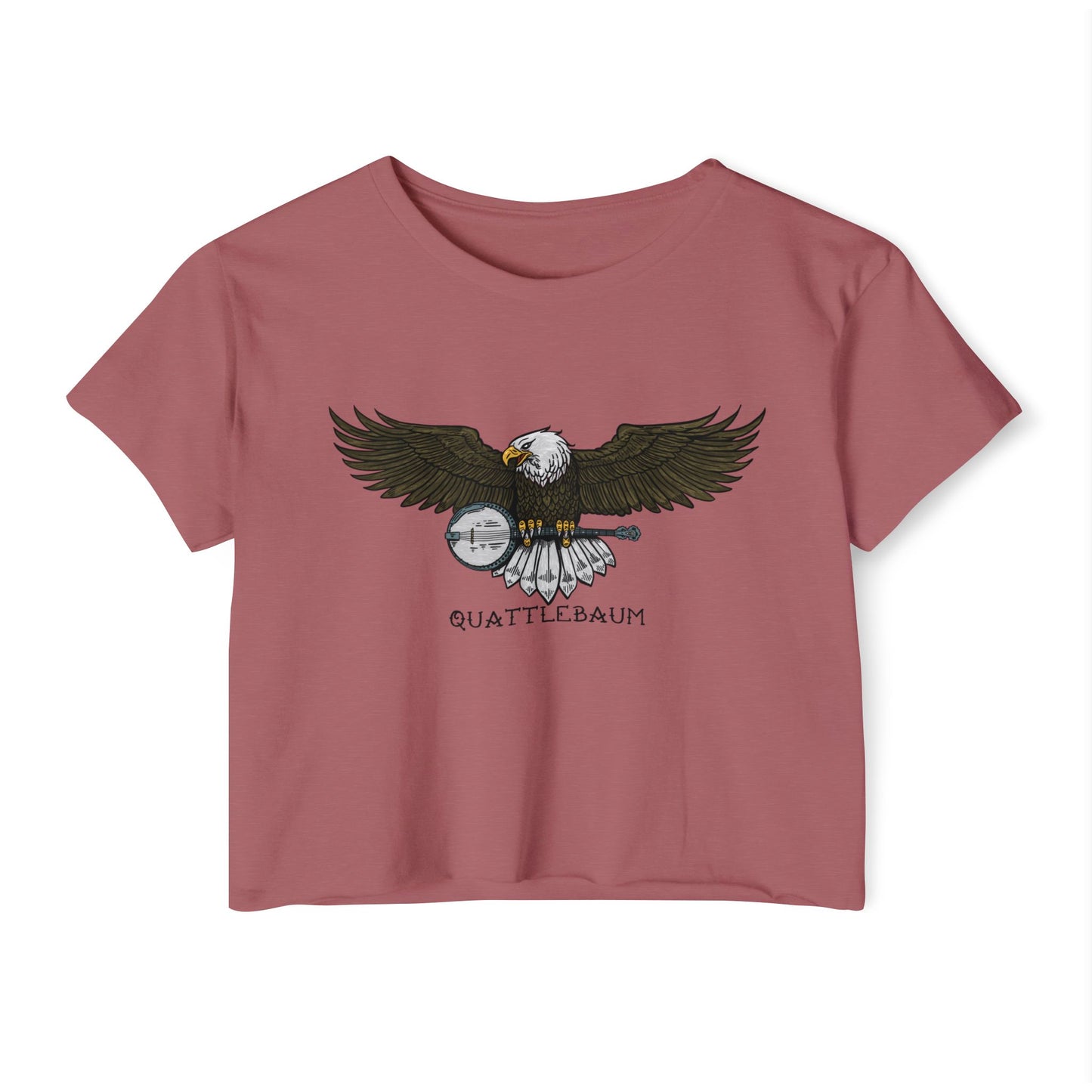 Bald Eagle with a Banjo ~ Quattlebaum Crop Top ~
