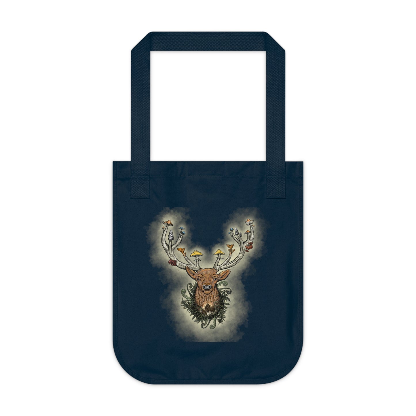 Mushroom Buck Tote Bag (Deer Antlers Growing Mushrooms!)
