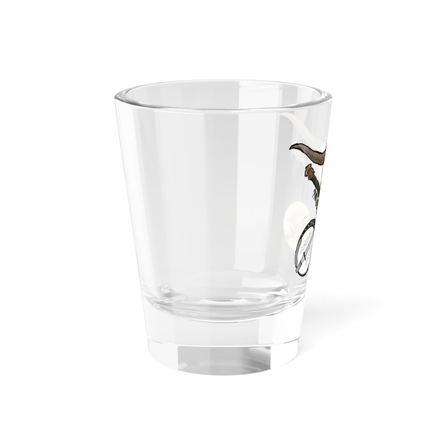 Bull Skull with 2 Banjos! Shot Glass! Hell Yeah.