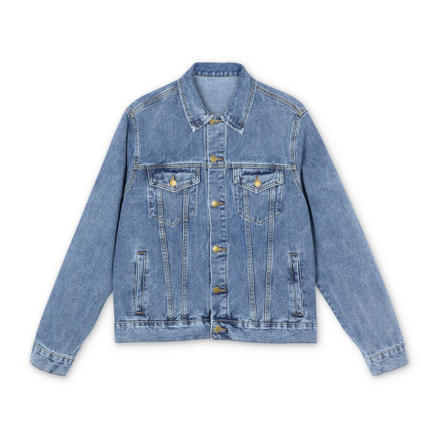 Double Banjo Bull Skull Denim Jacket