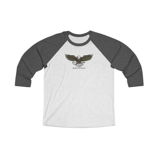 Bald Eagle with Banjo ~ Quattlebaum Baseball Tee ~
