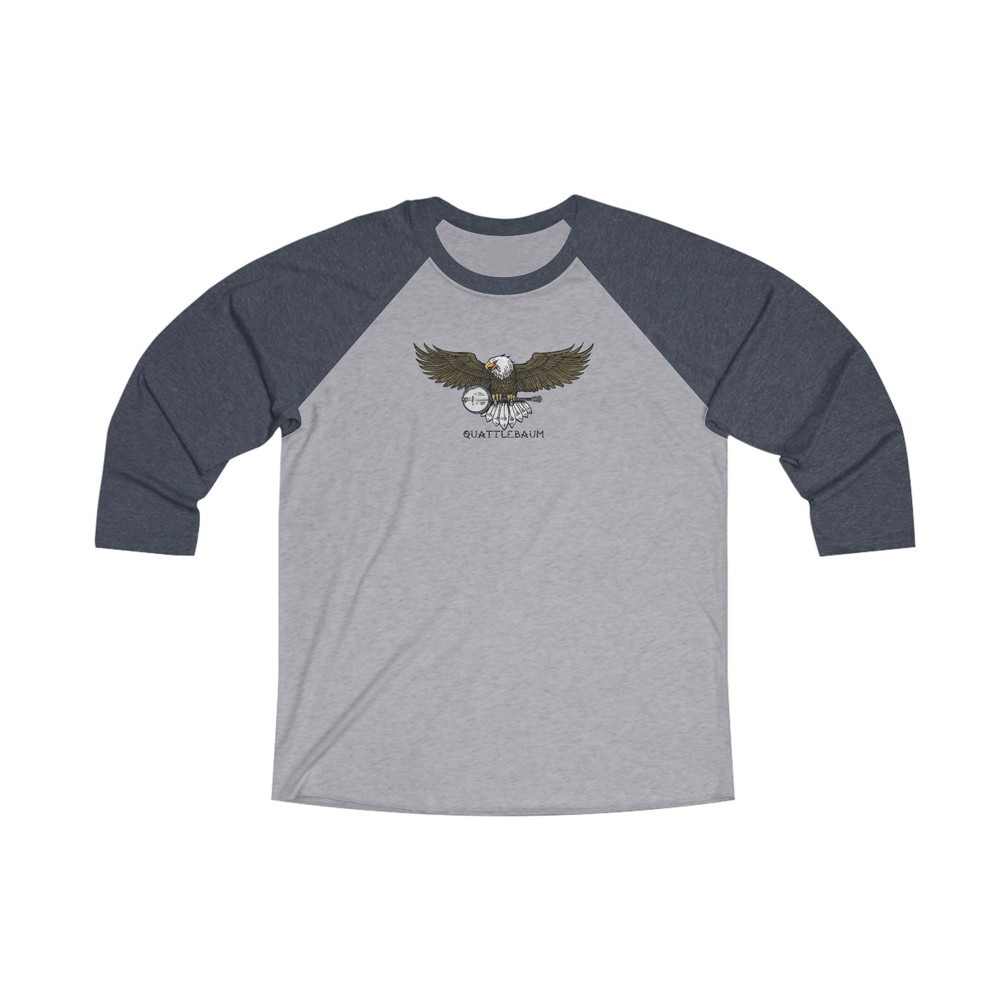 Bald Eagle with Banjo ~ Quattlebaum Baseball Tee ~