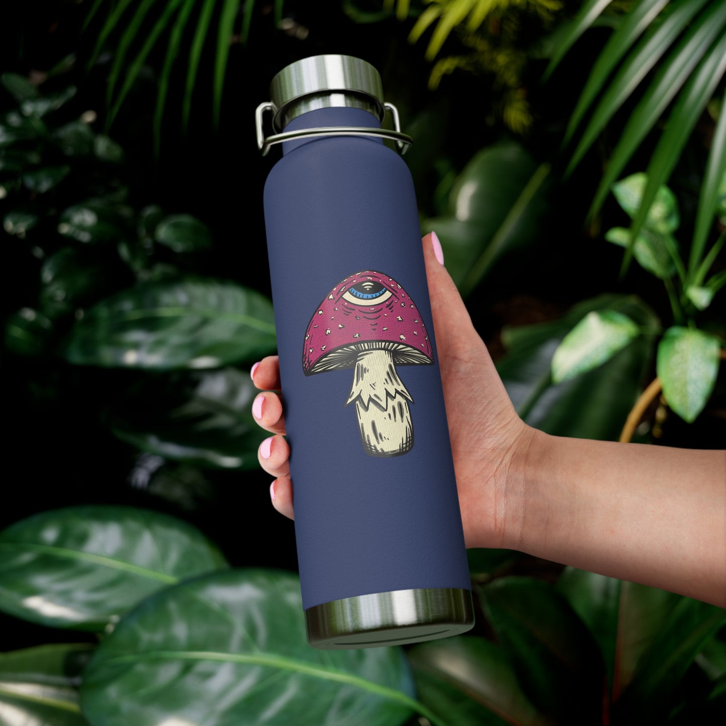 3rd Eye Fly ~ Amanita Muscaria Mushroom with a Third Eye Vacuum Insulated Bottle, 22oz