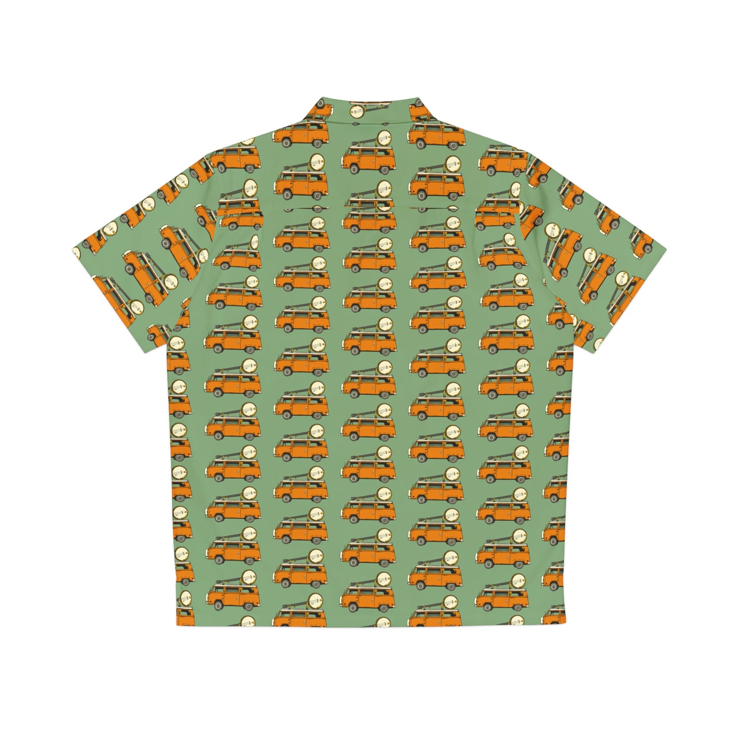 Camper Van with a Banjo on the Roof Hawaiin Shirt