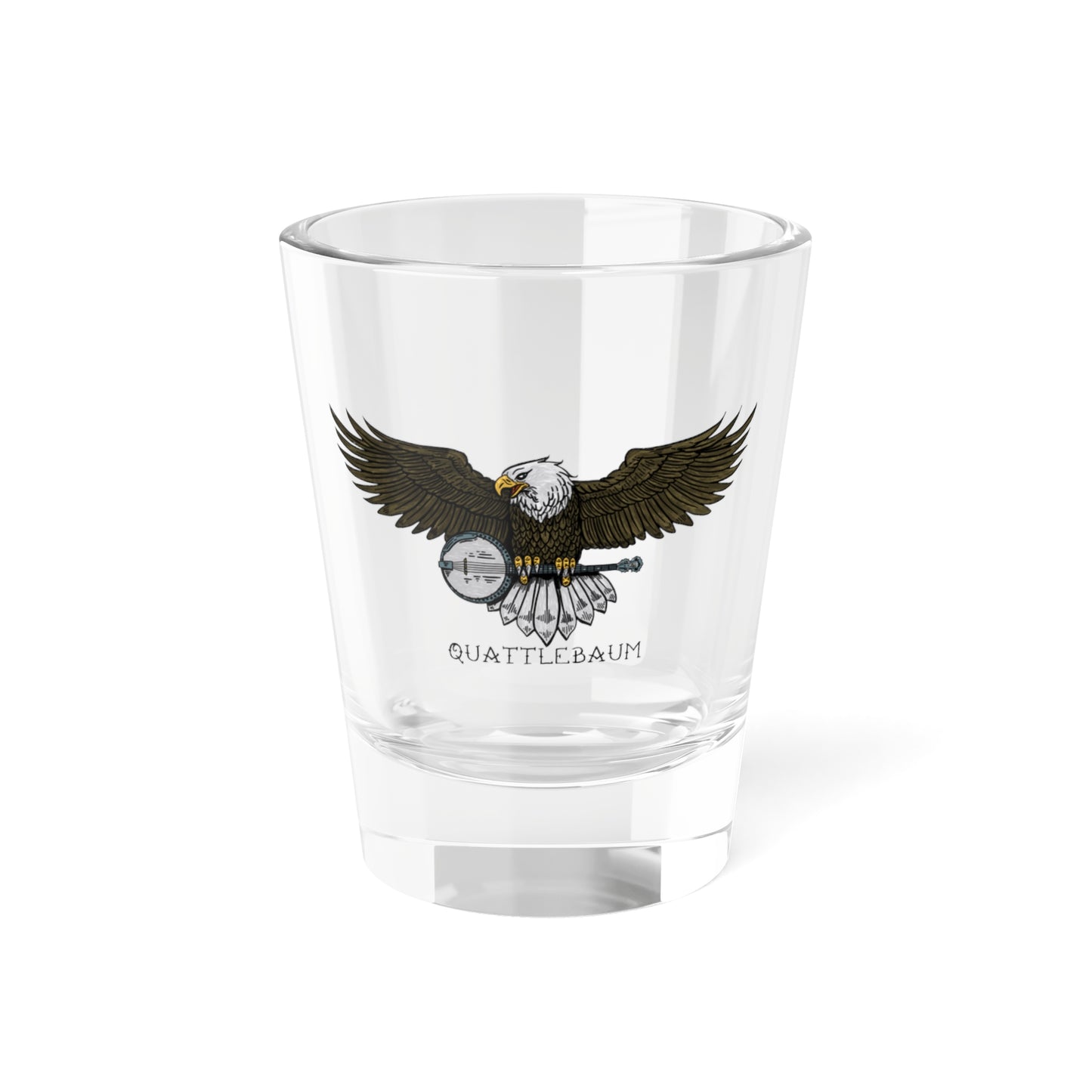 Bald Eagle with a Banjo! Shot Glass! Hell Yeah.