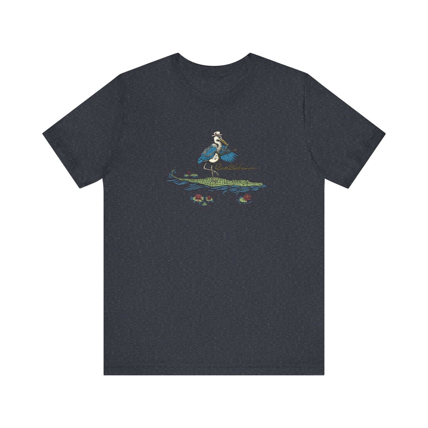 Quattlebaum Tee ~ Blue Heron Playing Banjo on an Alligator ~