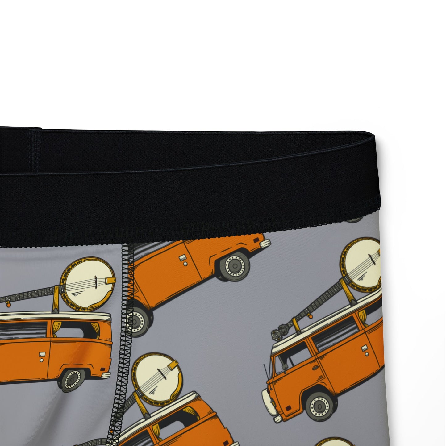 Camper Van with a Banjo Men's Boxers
