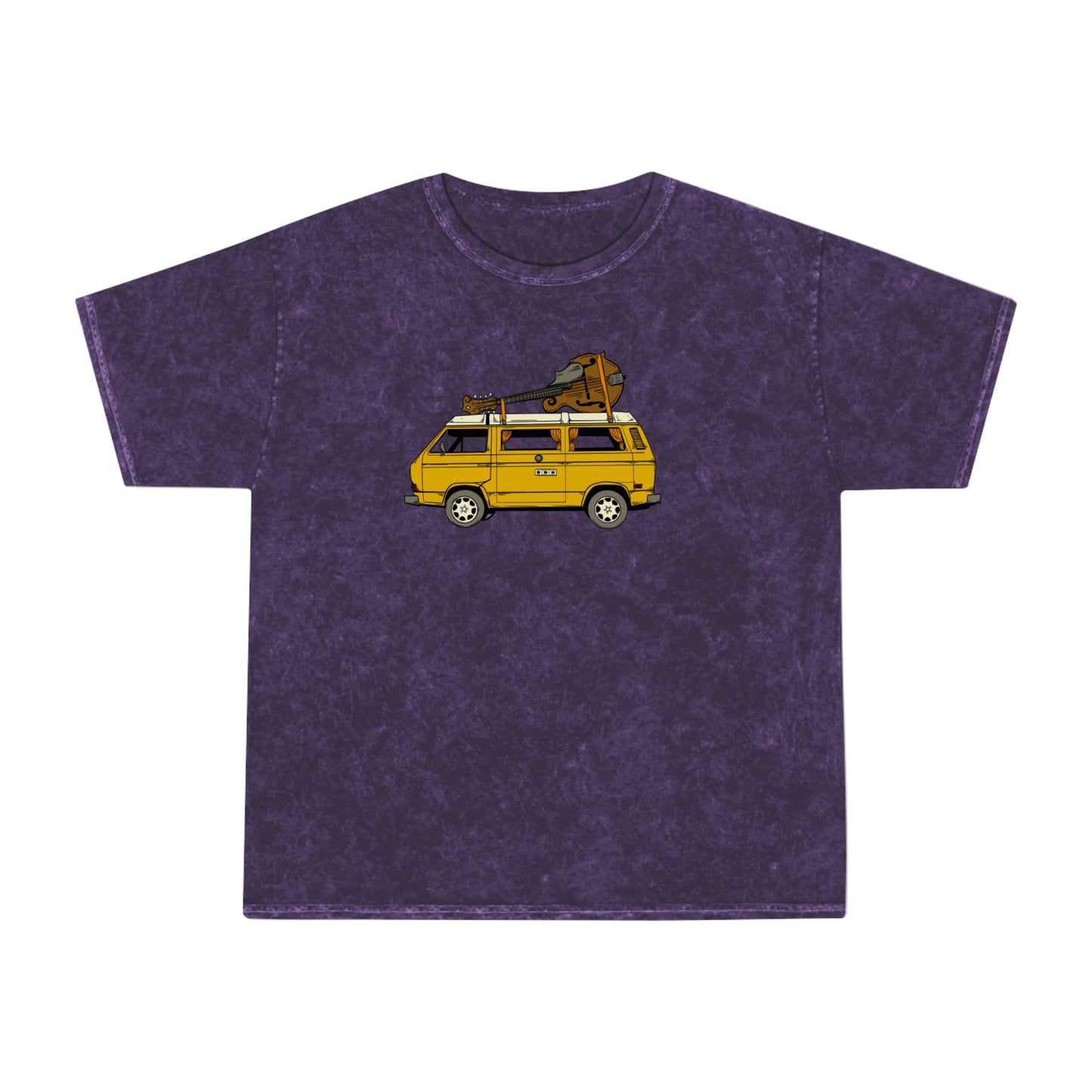 Camper Van with a Mandolin! Mineral Wash T-Shirt