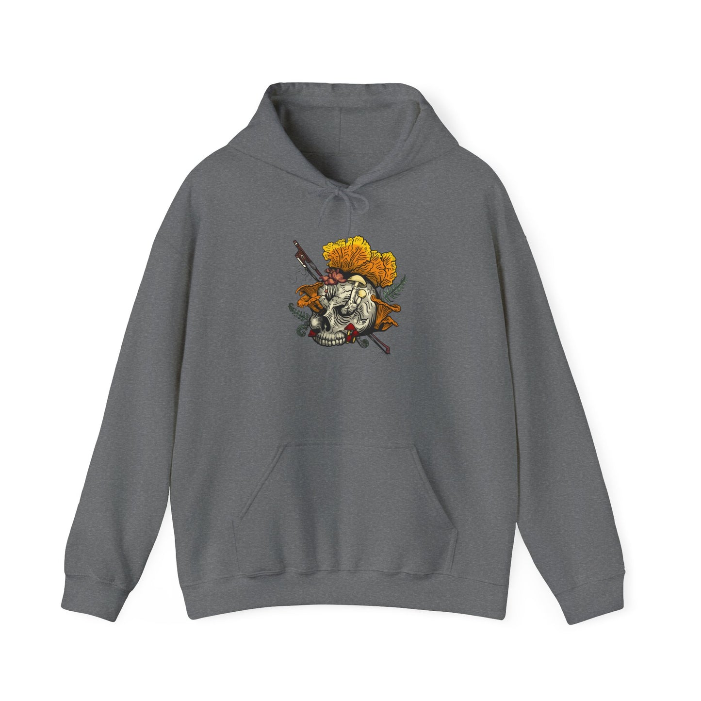 Halloween Mushroom Skull Hoodie! Skull fruiting with Chanterelles, Witches Hat, and more mushrooms!