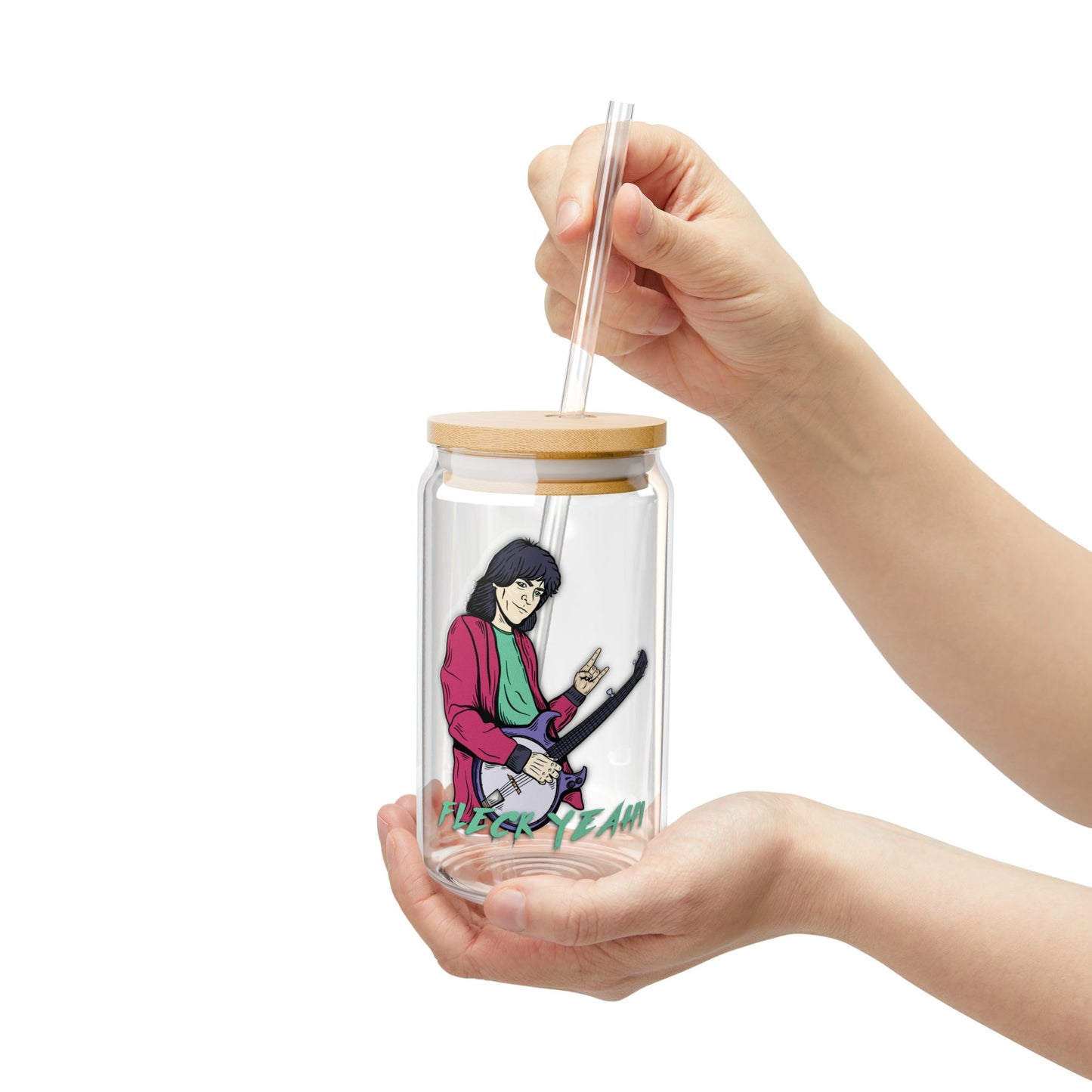 Fleck Yeah! ~ Bela 16 0z. Sipper Glass