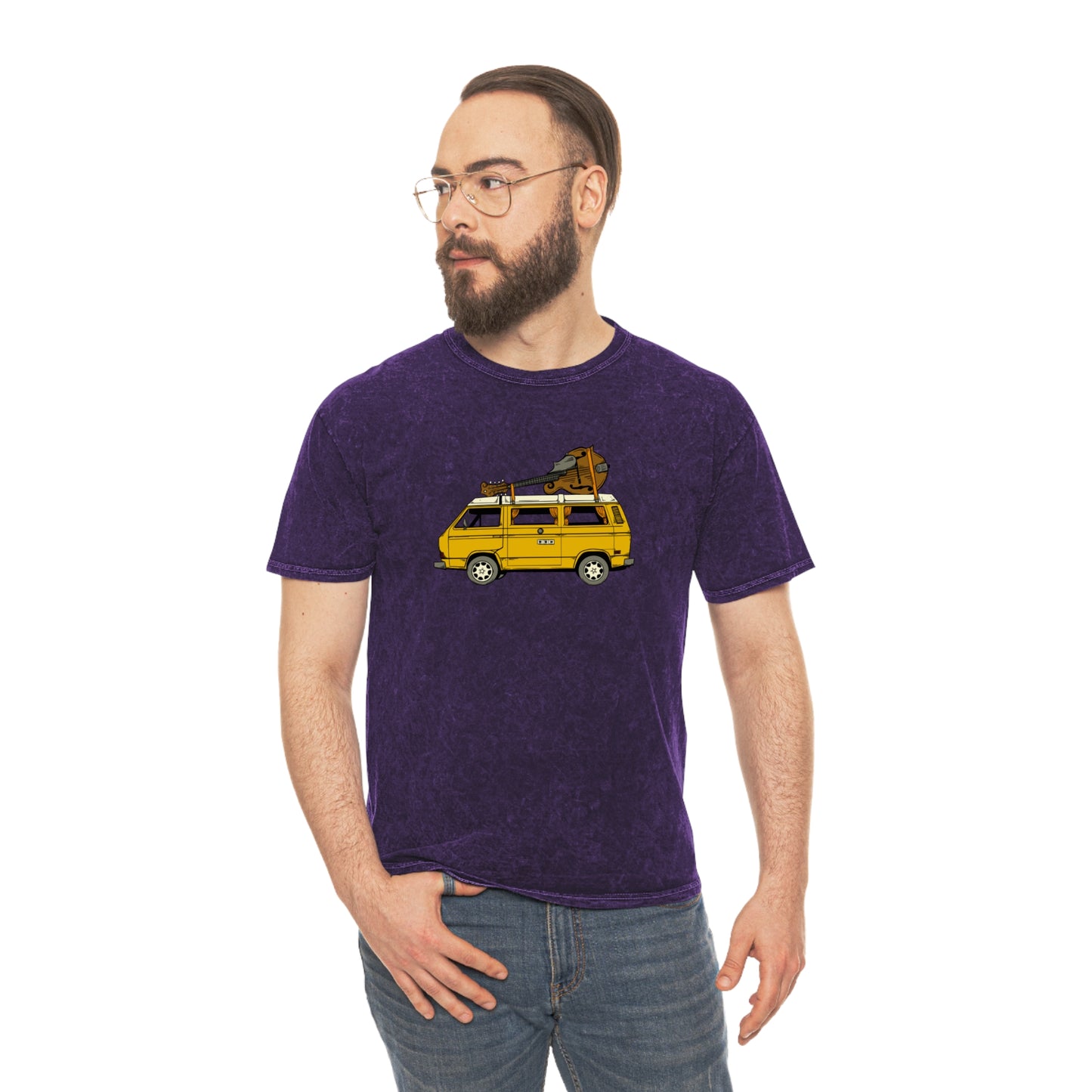 Camper Van with a Mandolin! Mineral Wash T-Shirt