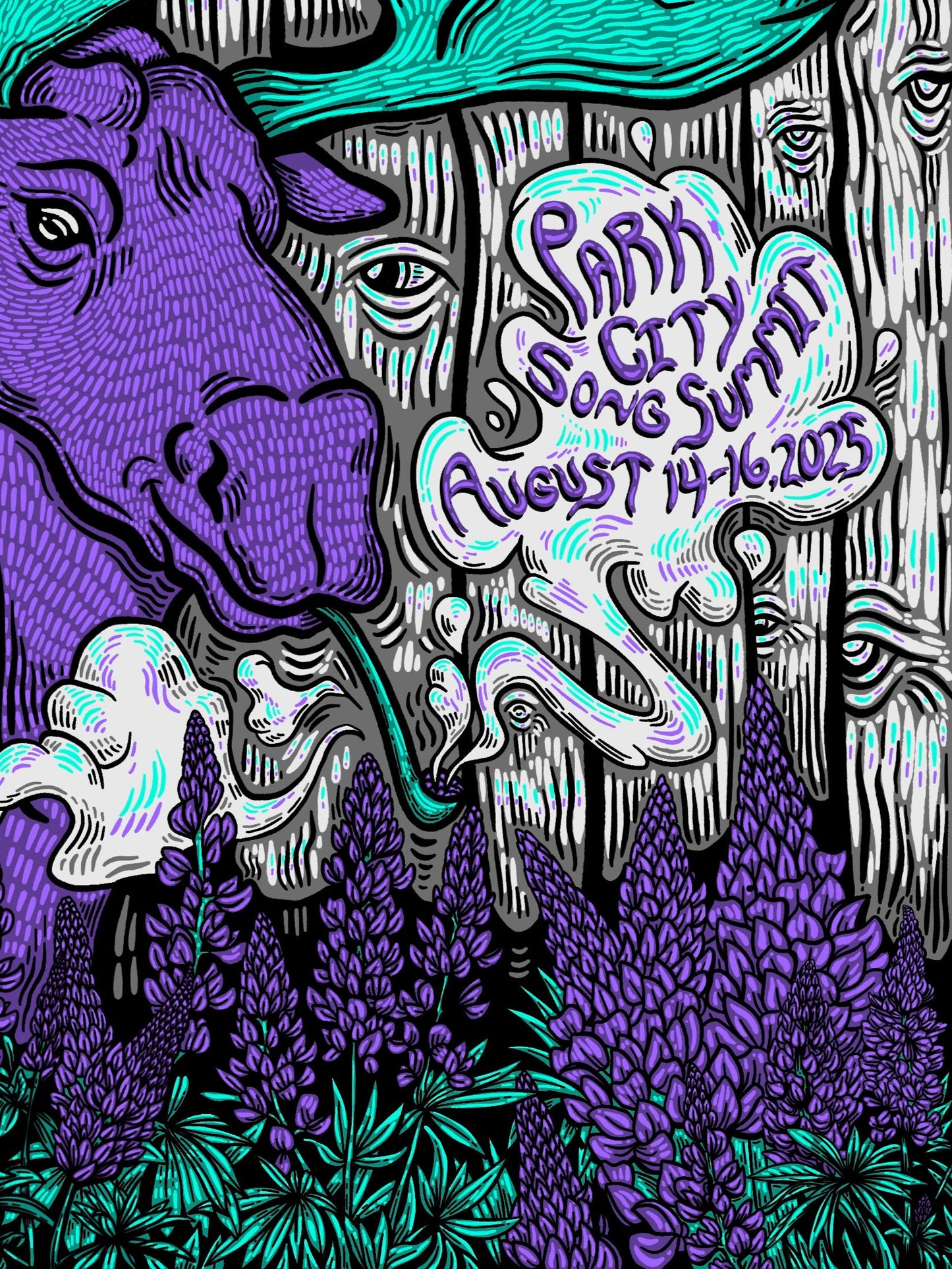 "Goose Moose" Silk Screened Print for Goose at Park City Song Summit (Artist Edition)