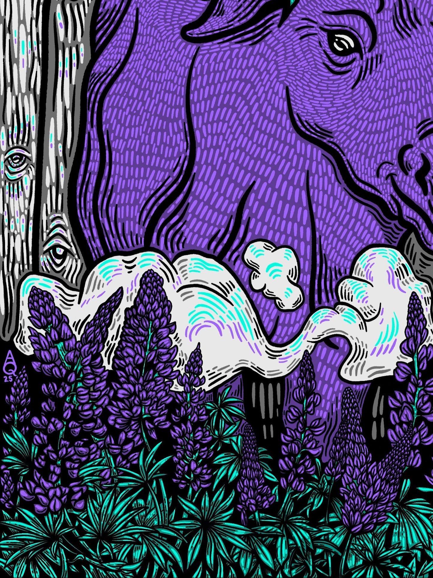 "Goose Moose" Silk Screened Print for Goose at Park City Song Summit (Artist Edition)