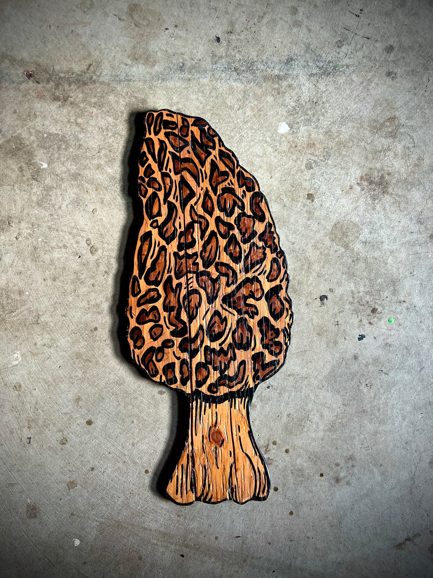 Morel Mushroom ~ Plywood Art