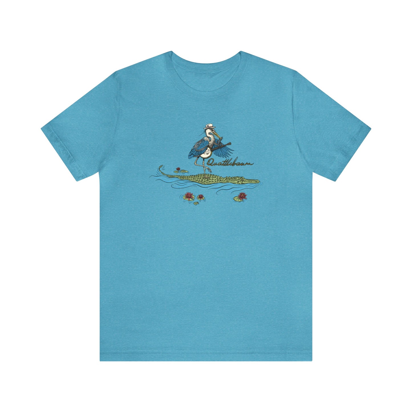 Quattlebaum Tee ~ Blue Heron Playing Banjo on an Alligator ~