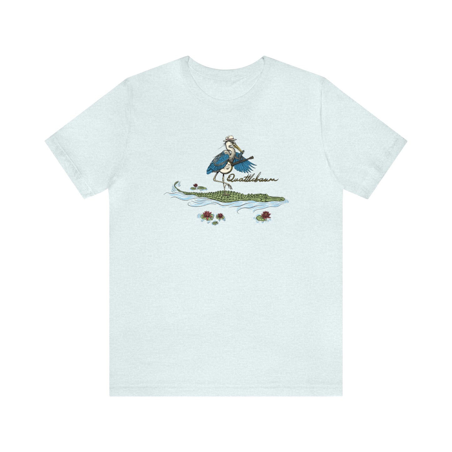 Quattlebaum Tee ~ Blue Heron Playing Banjo on an Alligator ~