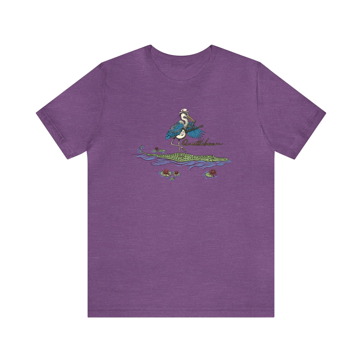 Quattlebaum Tee ~ Blue Heron Playing Banjo on an Alligator ~