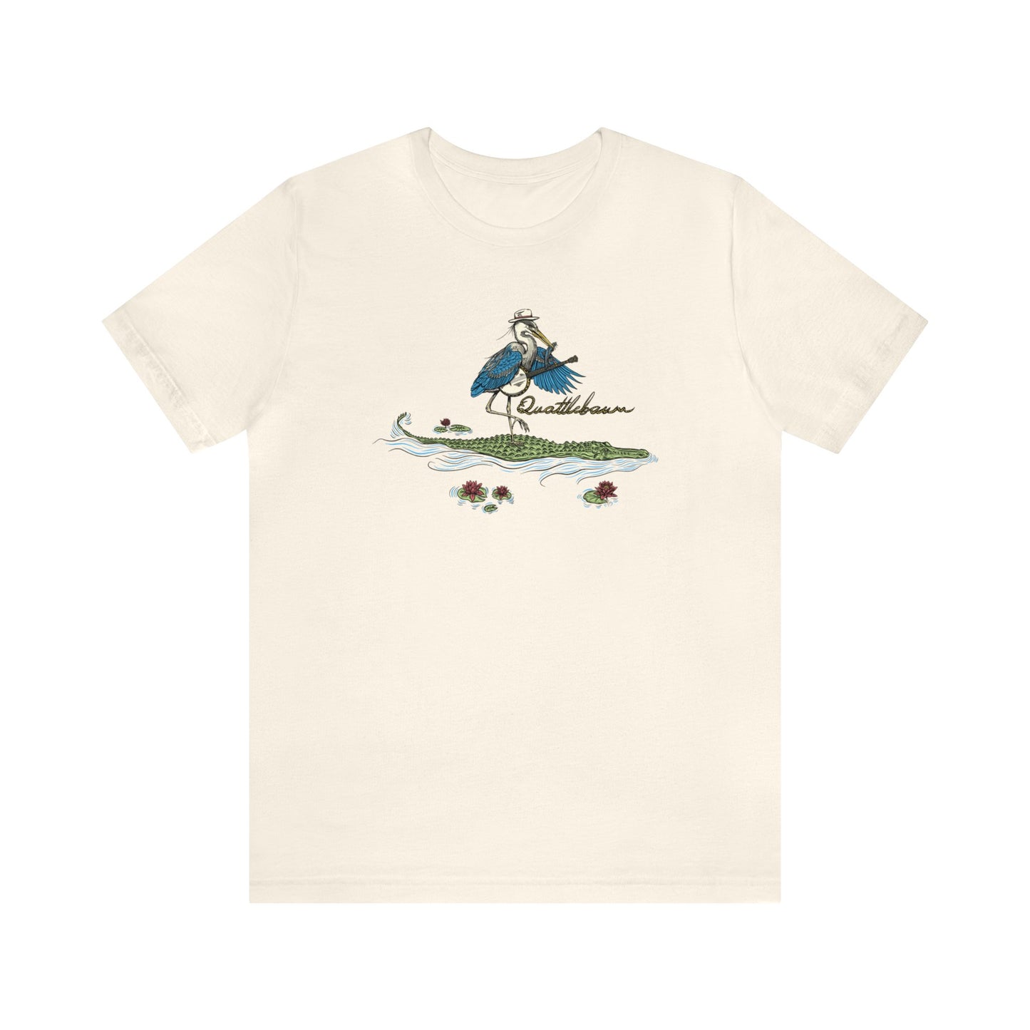 Quattlebaum Tee ~ Blue Heron Playing Banjo on an Alligator ~