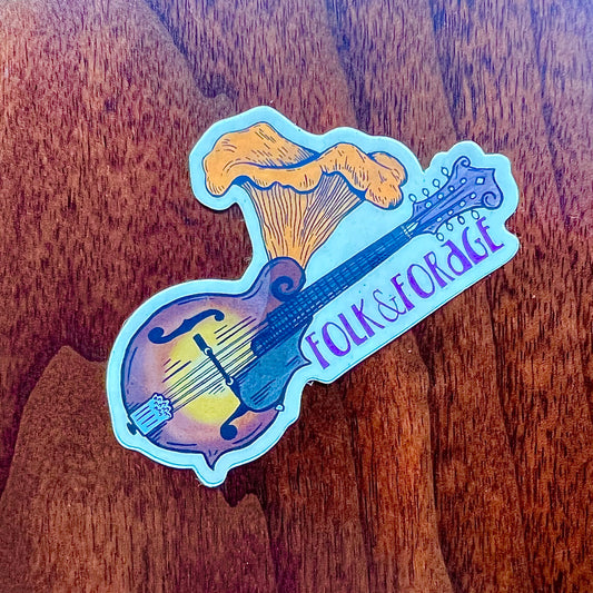 Folk & Forage Mandolin Chanterelle Sticker