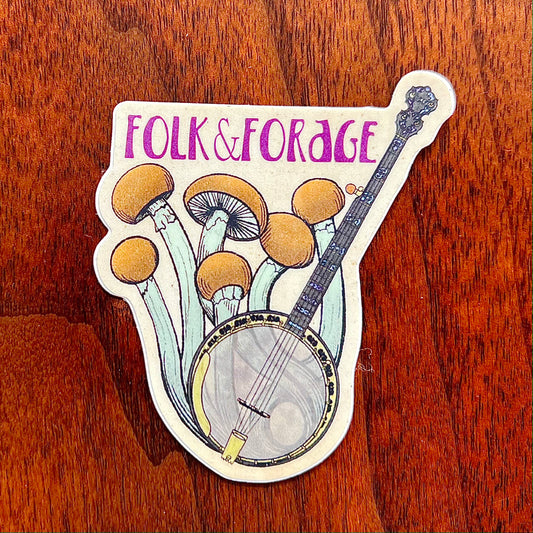 Folk & Forage Banjo Psilocybe Sticker