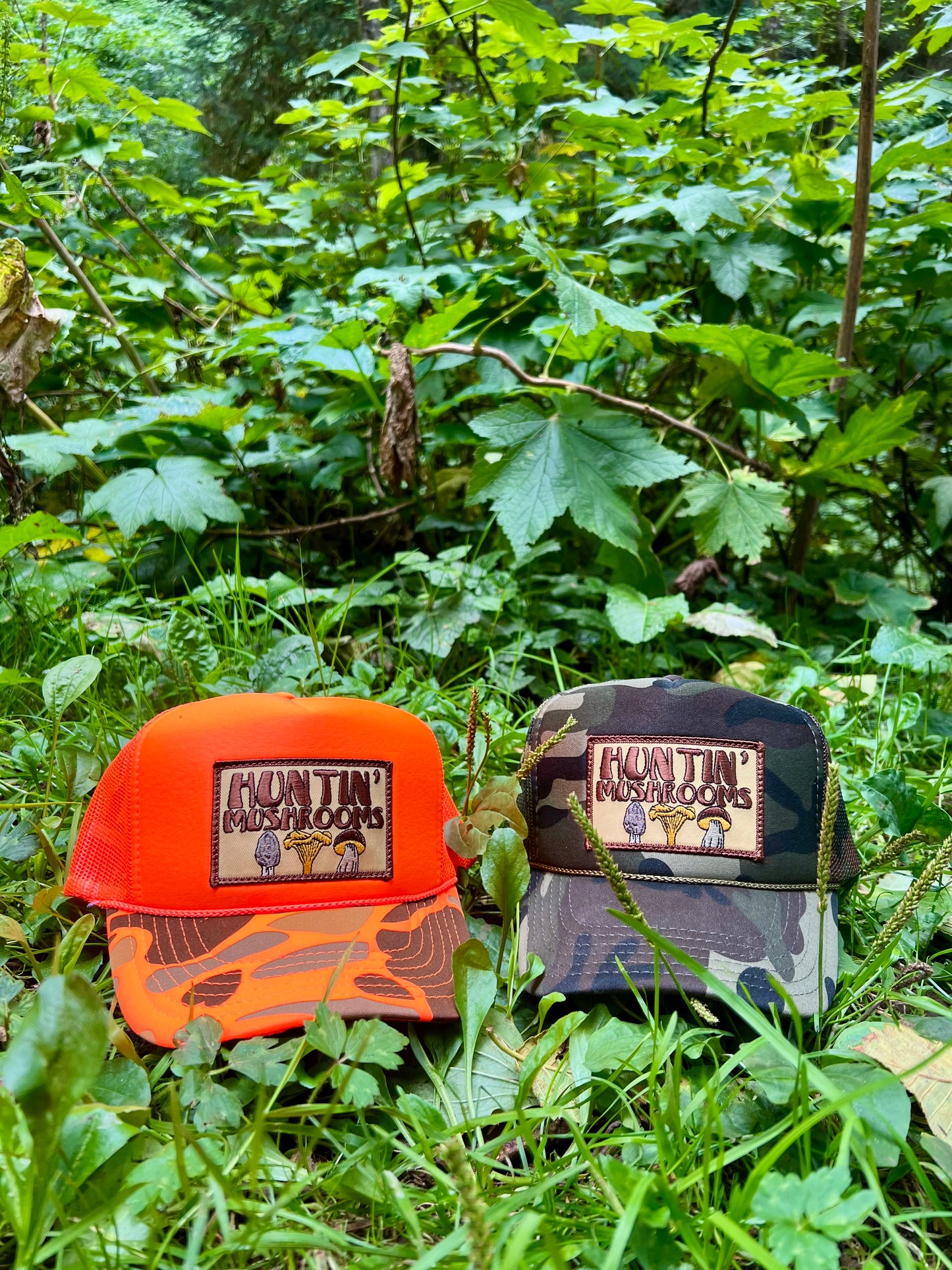 Huntin Mushrooms Camo Trucker Hat