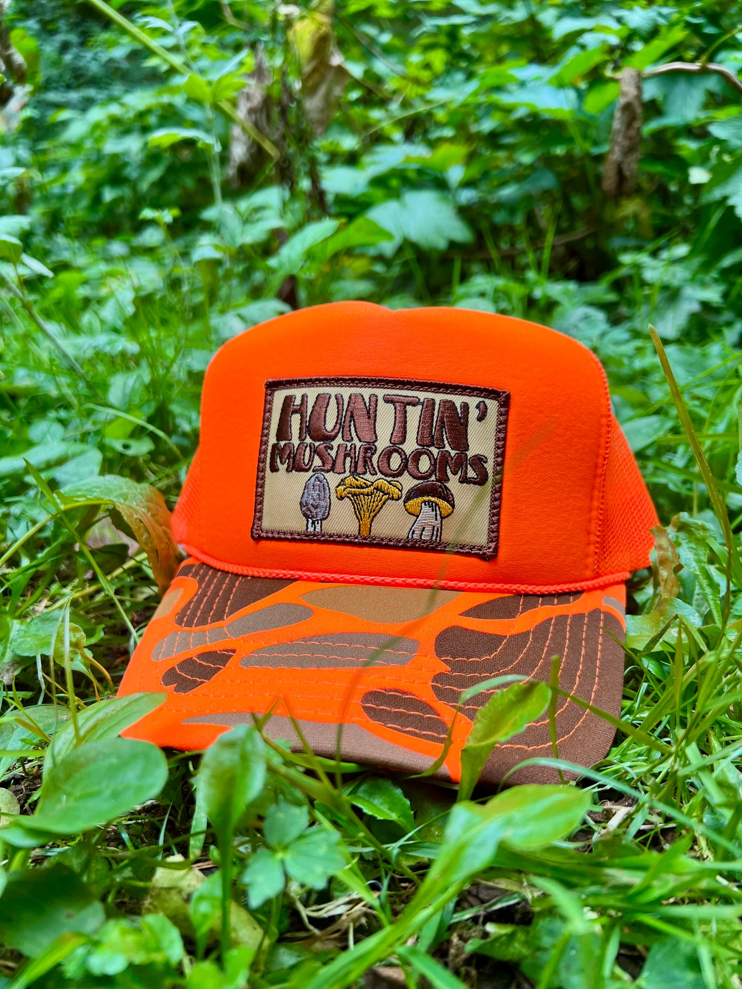 Huntin Mushrooms Camo Trucker Hat