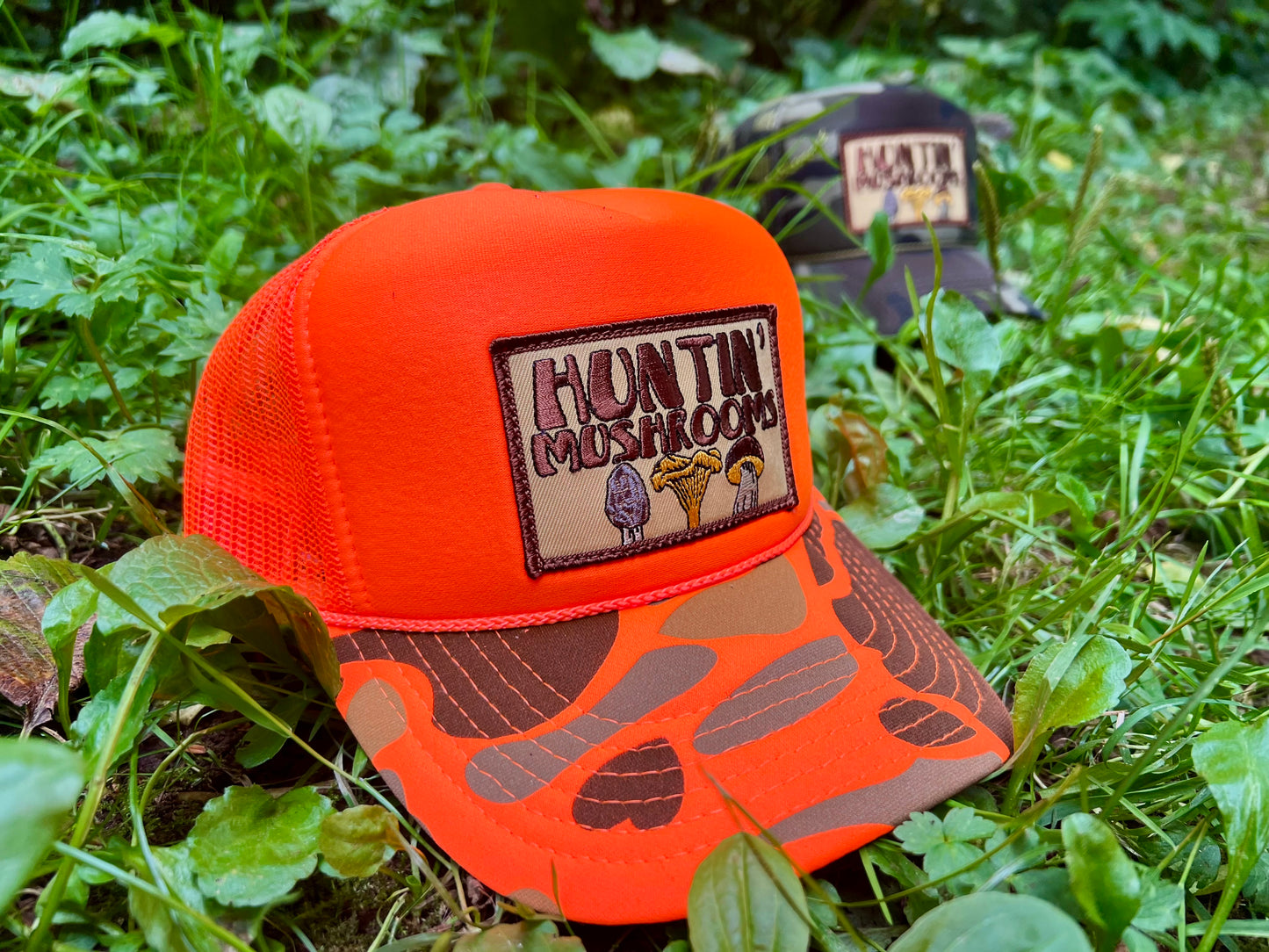 Huntin Mushrooms Camo Trucker Hat