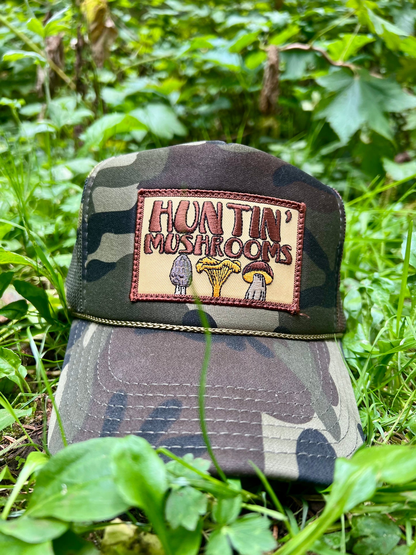 Huntin Mushrooms Camo Trucker Hat
