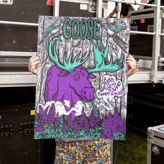 "Goose Moose" Silk Screened Print for Goose at Park City Song Summit (Artist Edition)
