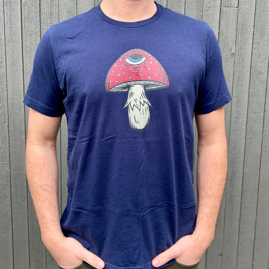 3rd Eye Fly Tee (Amanita Muscaria/Fly Agaric Mushroom with a 3rd Eye!)