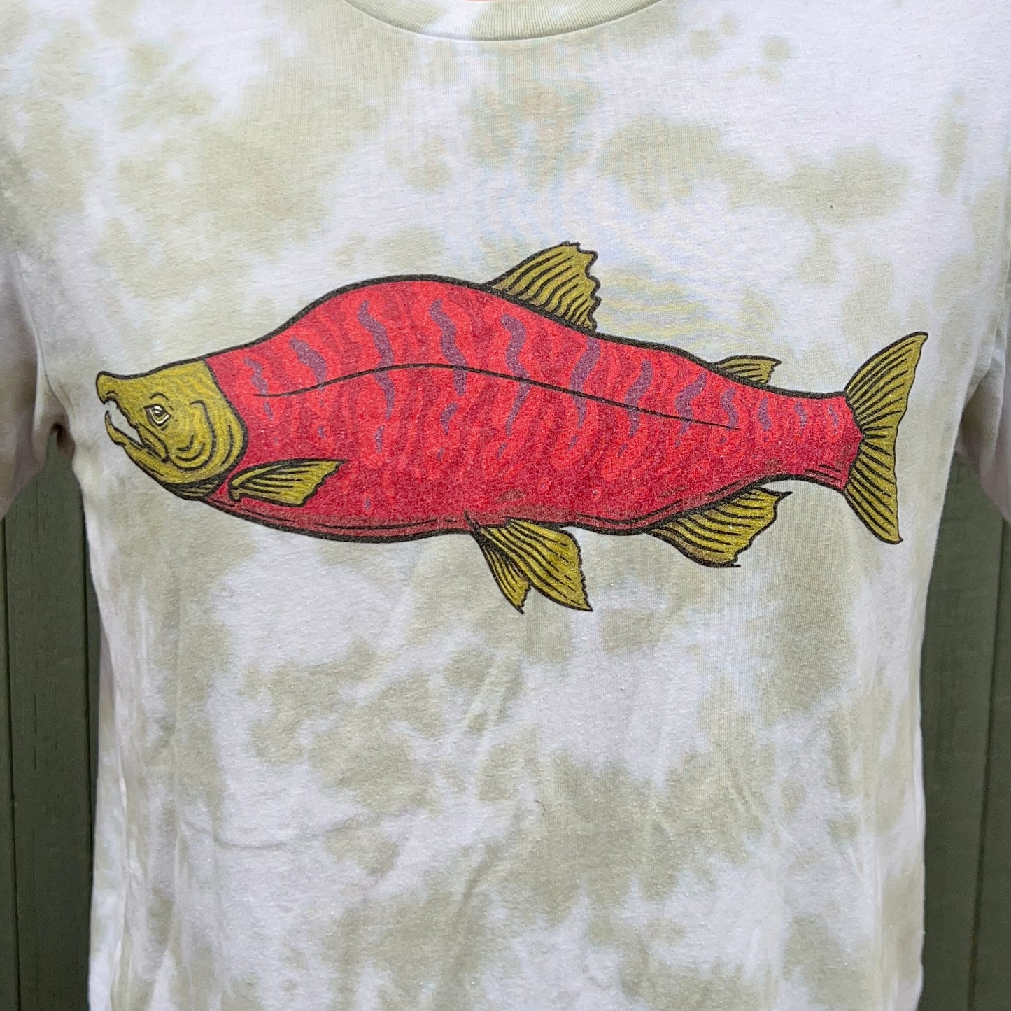 Psychedelic Sockeye Salmon Tie-Dyed T-Shirt