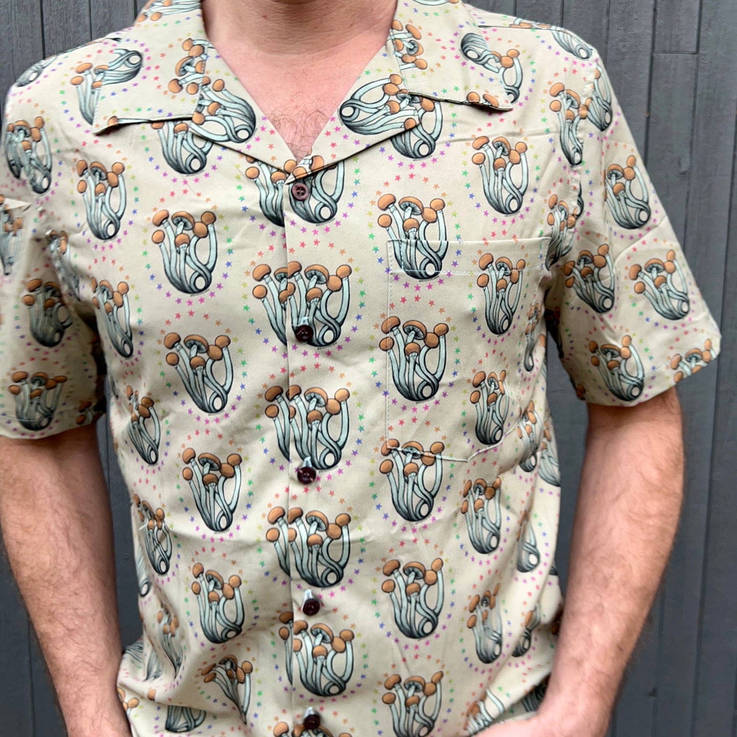 Psilocybin Hawaiian Shirt (Mushroom Button Up!)