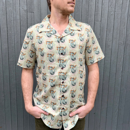 Psilocybin Hawaiian Shirt (Mushroom Button Up!)