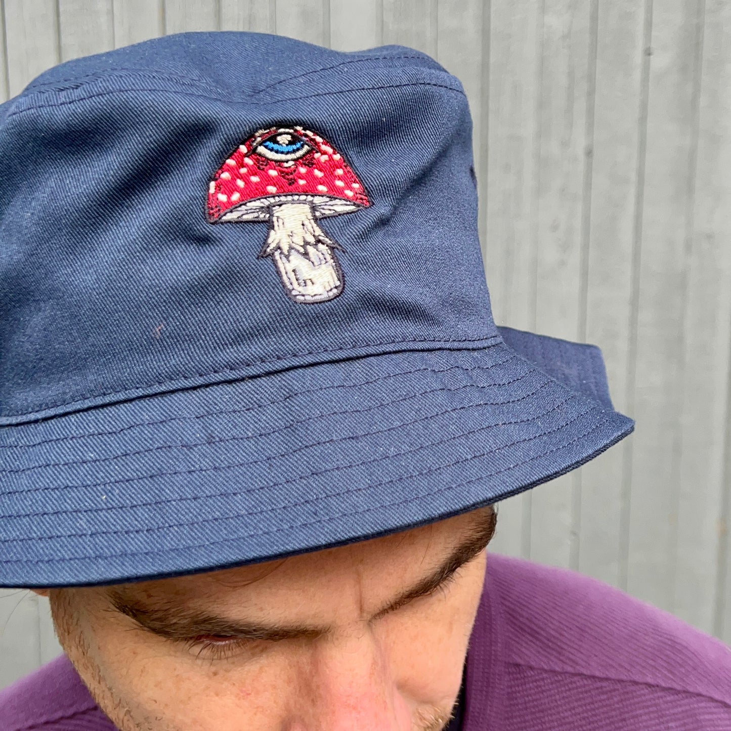 3rd Eye Fly Bucket Hat (Amanita Muscaria/Fly Agaric Mushroom with a 3rd Eye!)