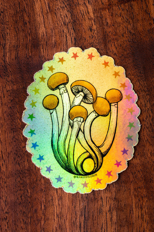 Psilocybe Sticker ~ Golden Teacher