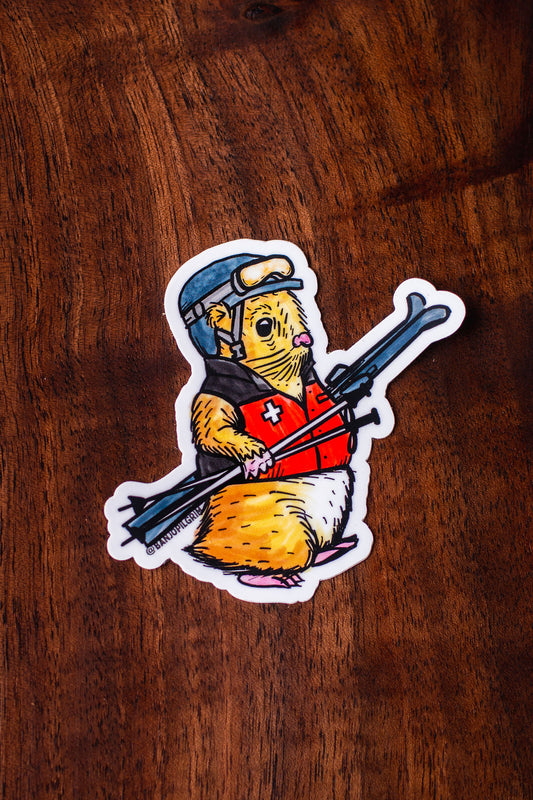 Ski Patrol Hamster Boi ~ Sticker